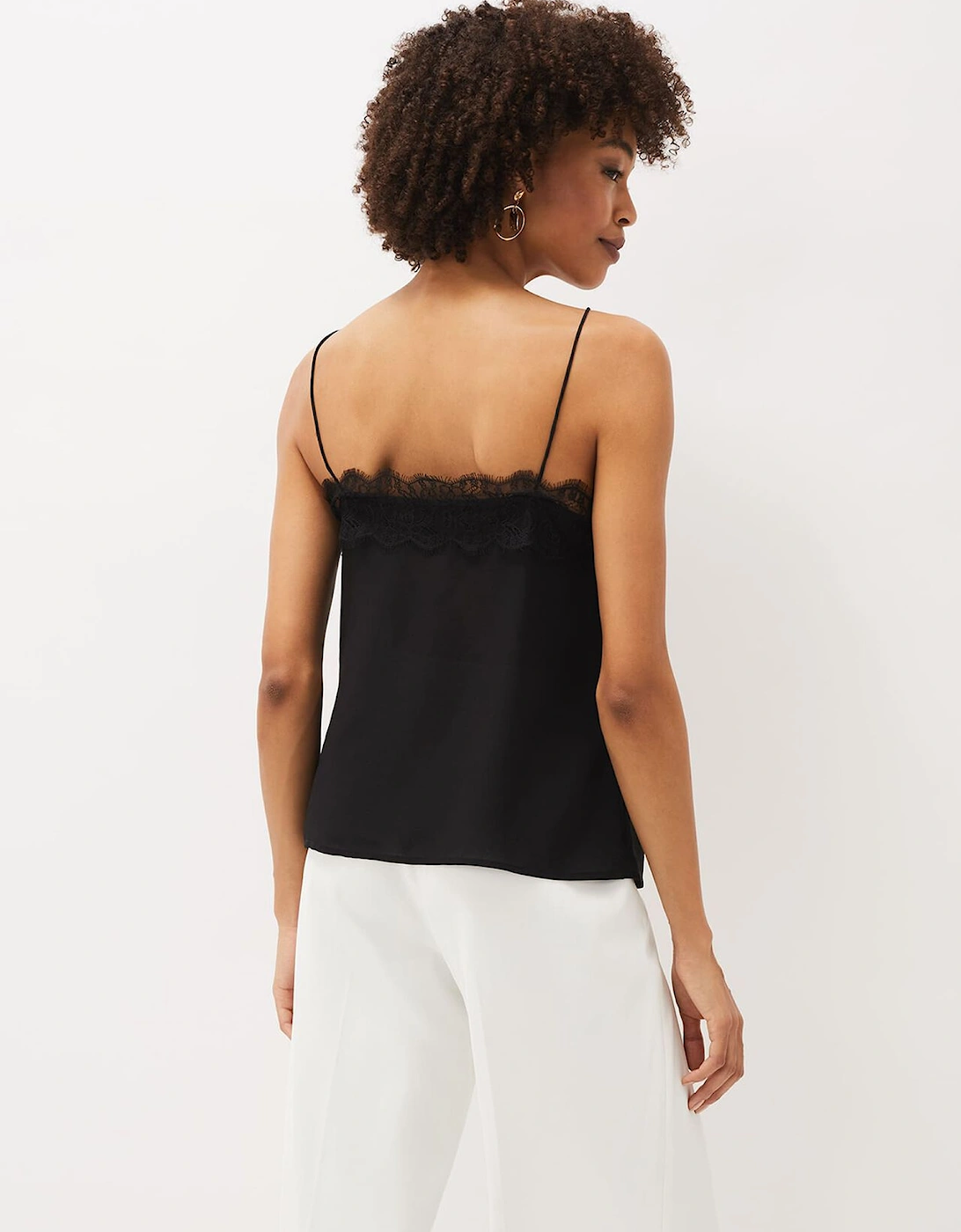 Rachael Lace Trim Silk Camisole