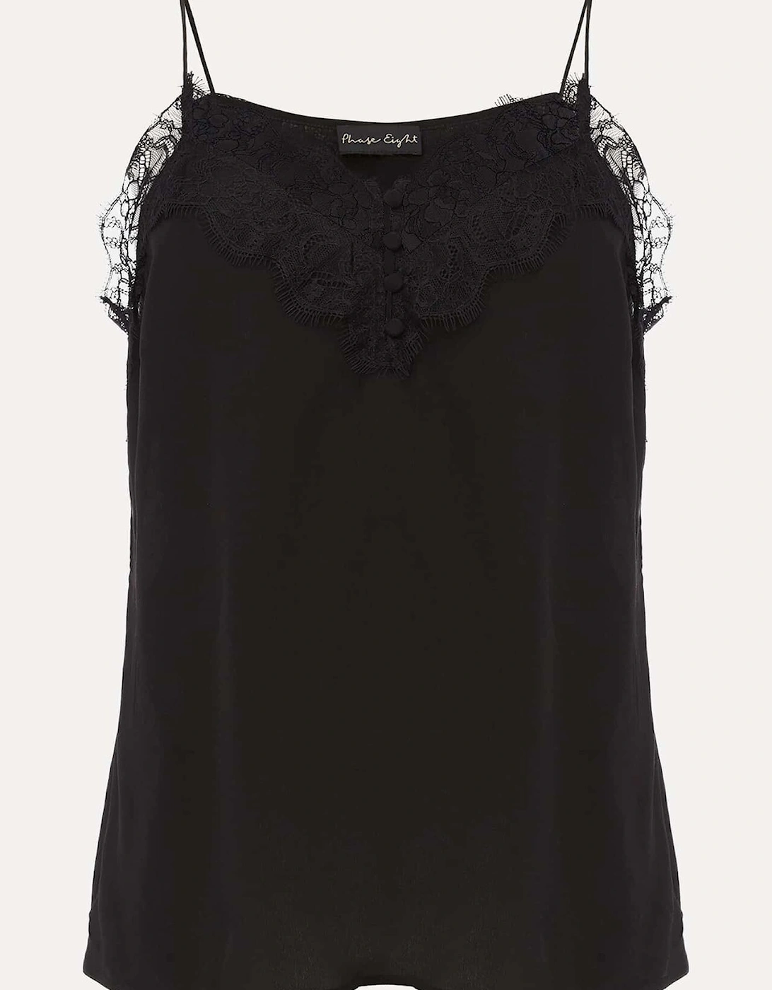 Rachael Lace Trim Silk Camisole