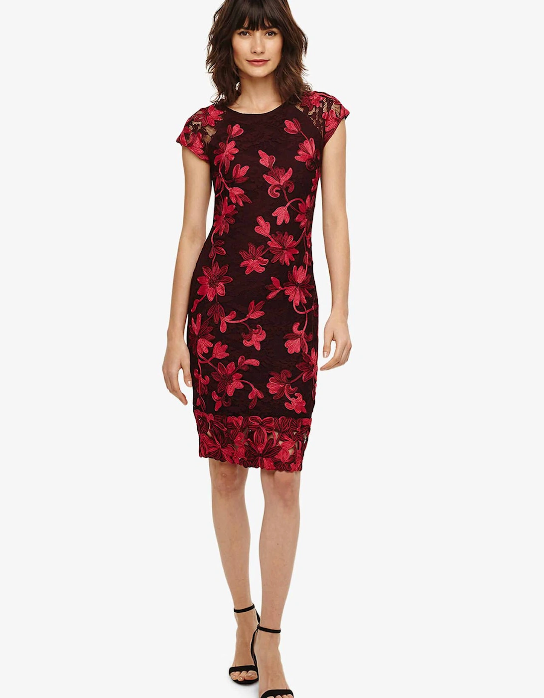 Chrissy Tapework Lace Dress