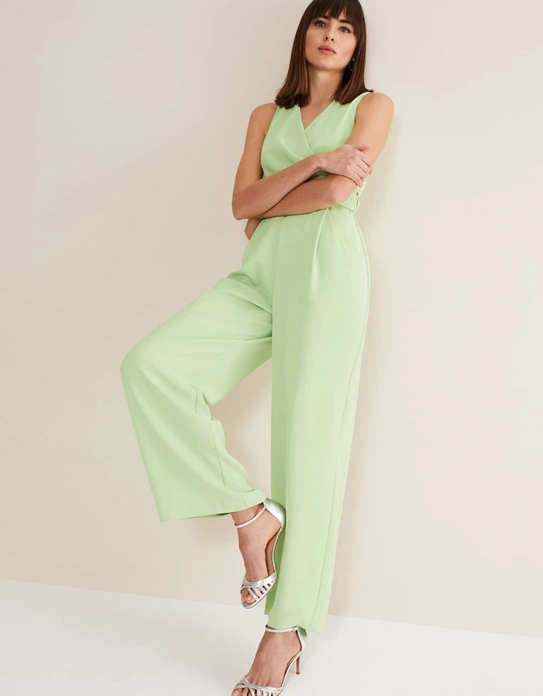 Lissia Green Wide Leg Jumpsuit