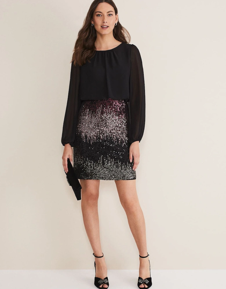 Angel Chiffon Sequin Dress