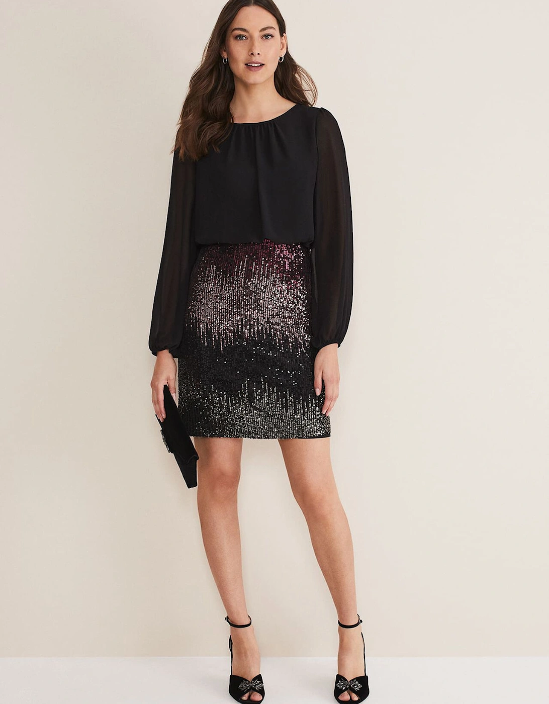 Angel Chiffon Sequin Dress