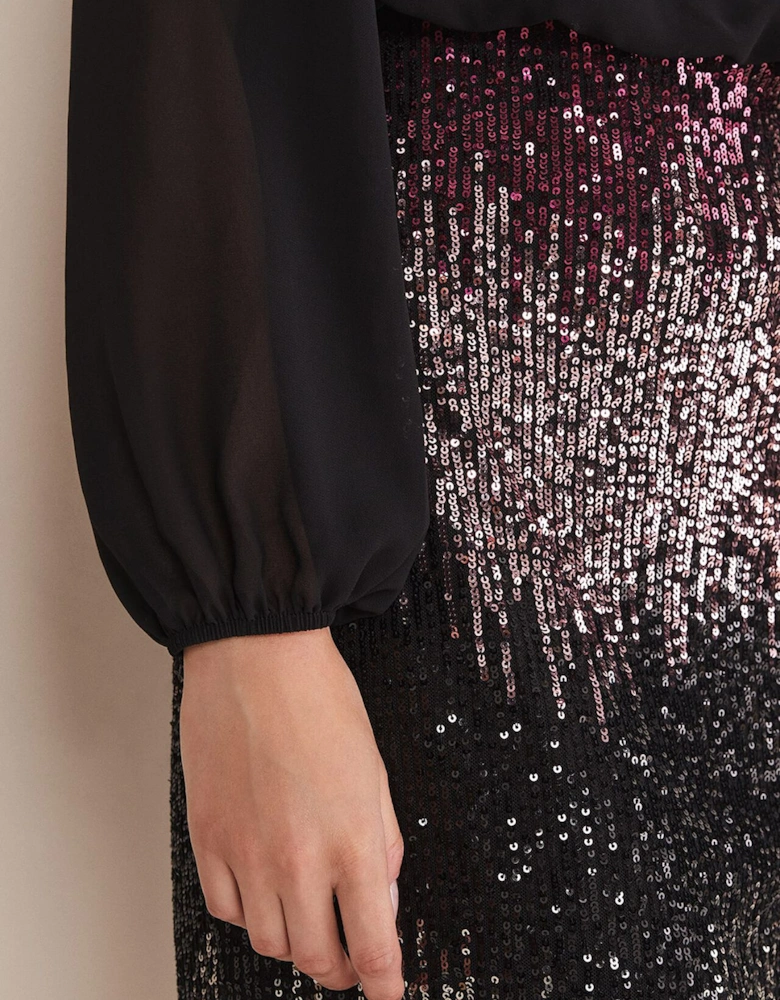 Angel Chiffon Sequin Dress