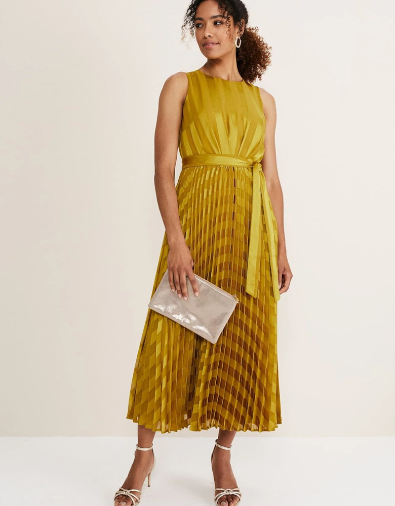 Beverley Jacquard Stripe Midaxi Dress