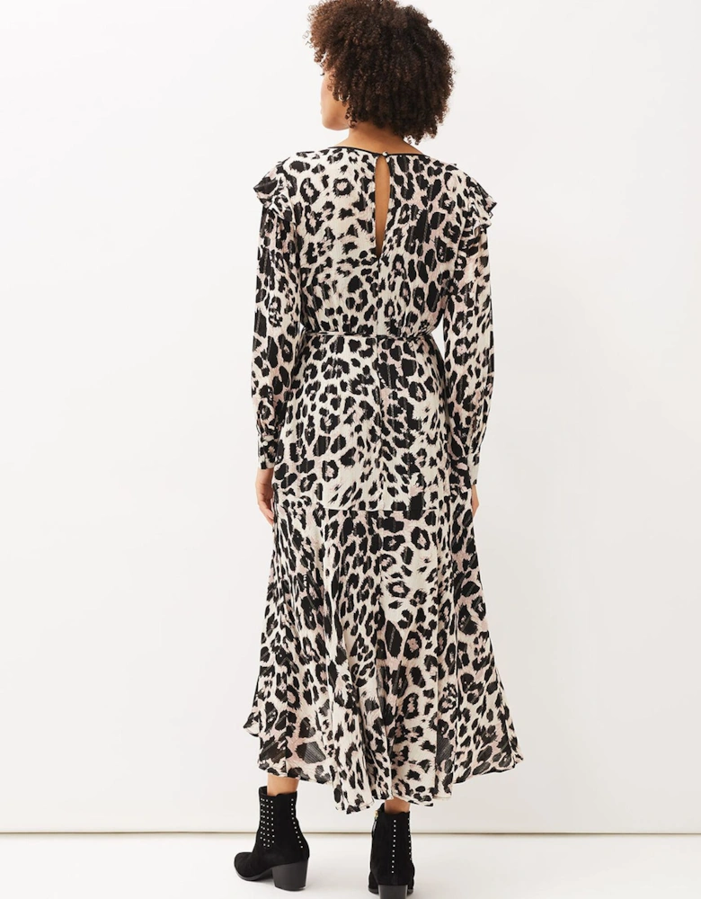 Chelsie Leopard Wrap Dress