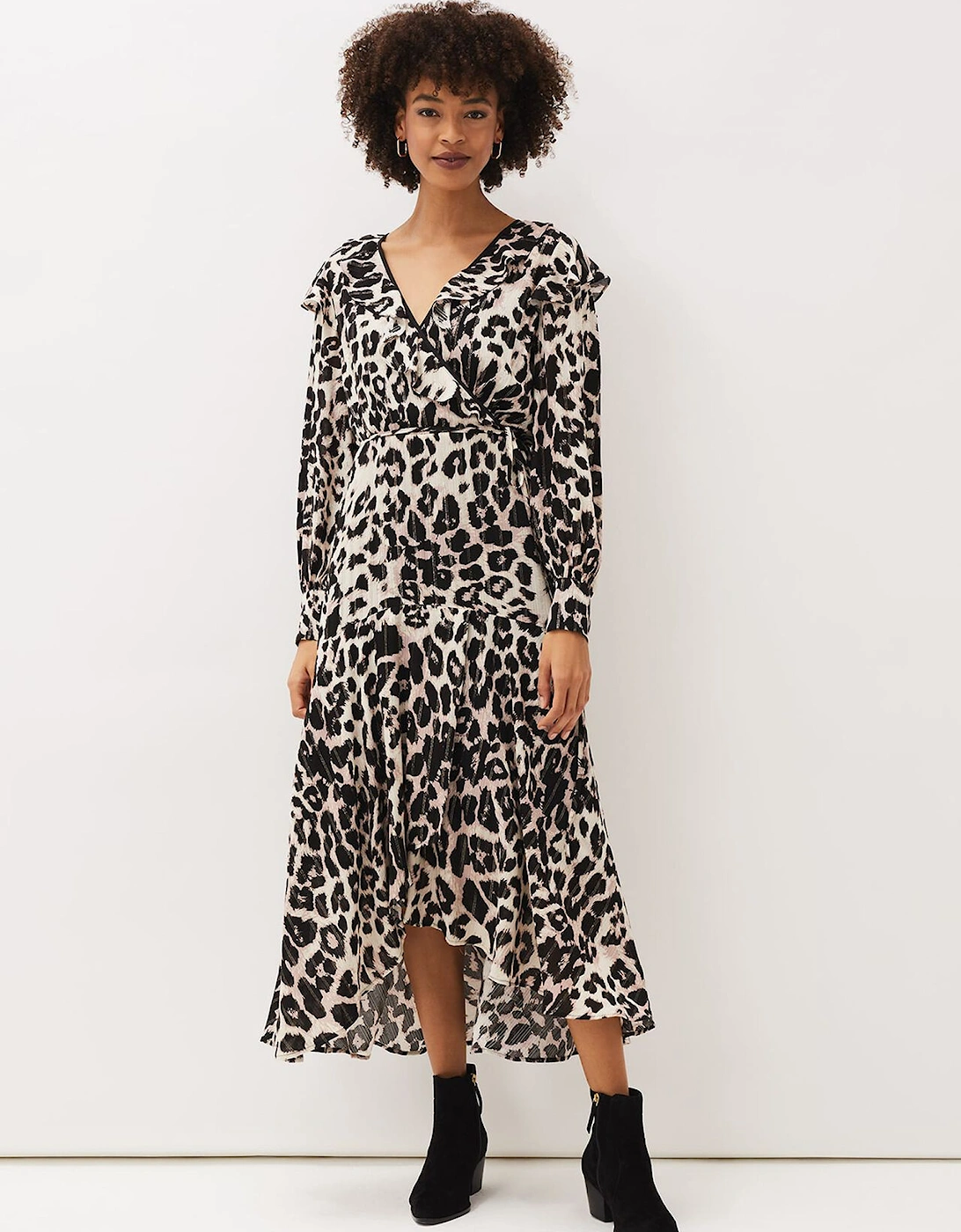 Chelsie Leopard Wrap Dress