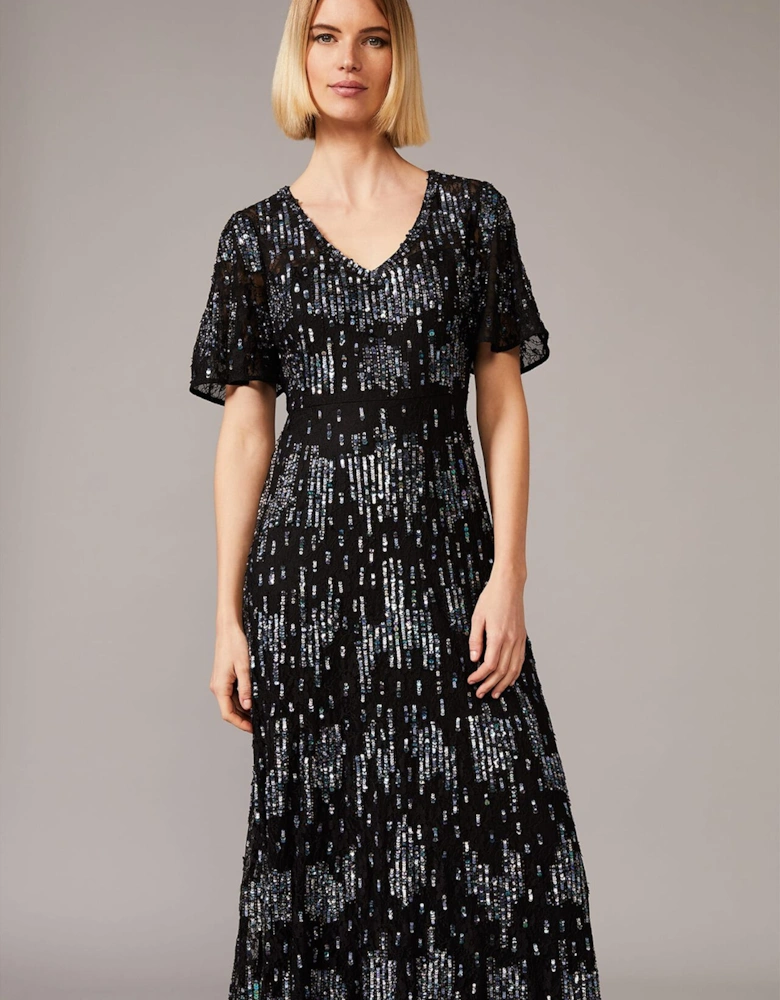 Clarabelle Sequin Embelished Maxi Dress