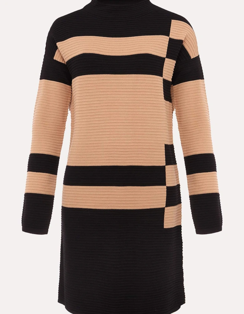 Azera Colourblock Textured Knit Dress