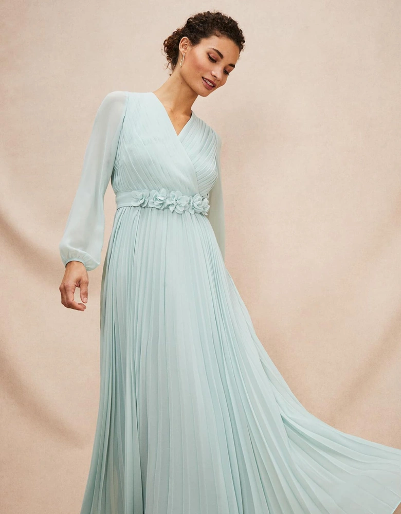 Alecia Pleated Maxi Dress