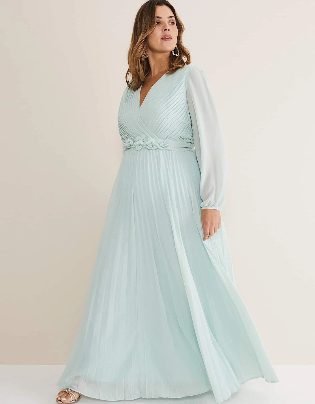 Alecia Pleated Maxi Dress