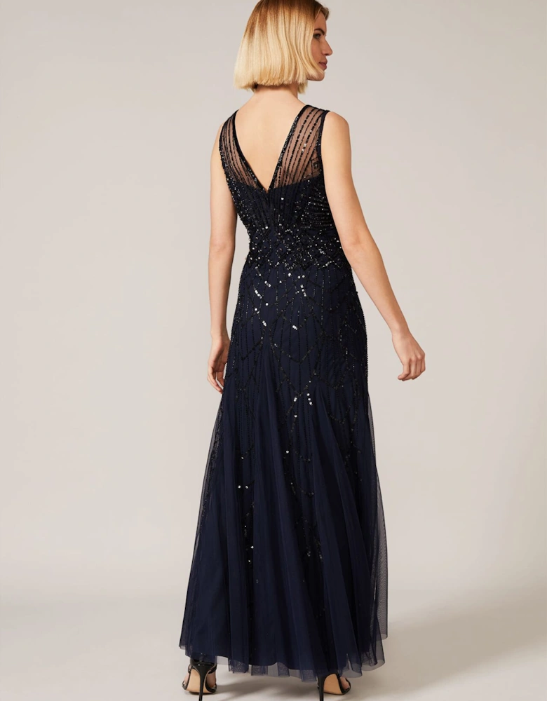 Greta Embellished Tulle Maxi Dress