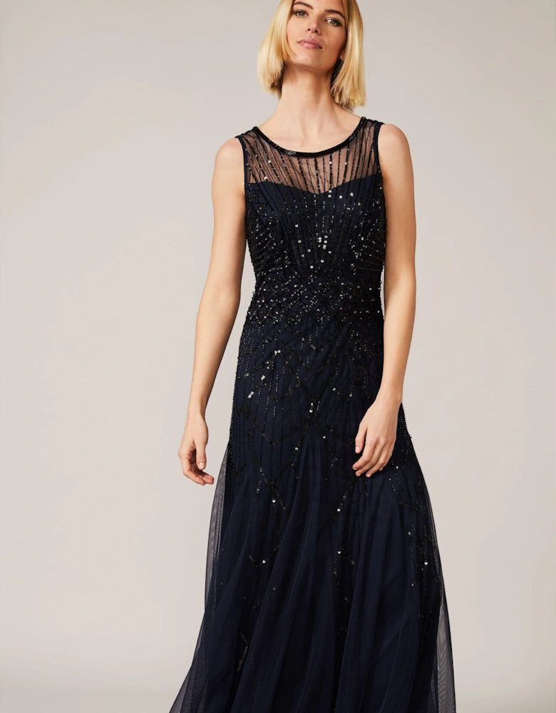 Greta Embellished Tulle Maxi Dress