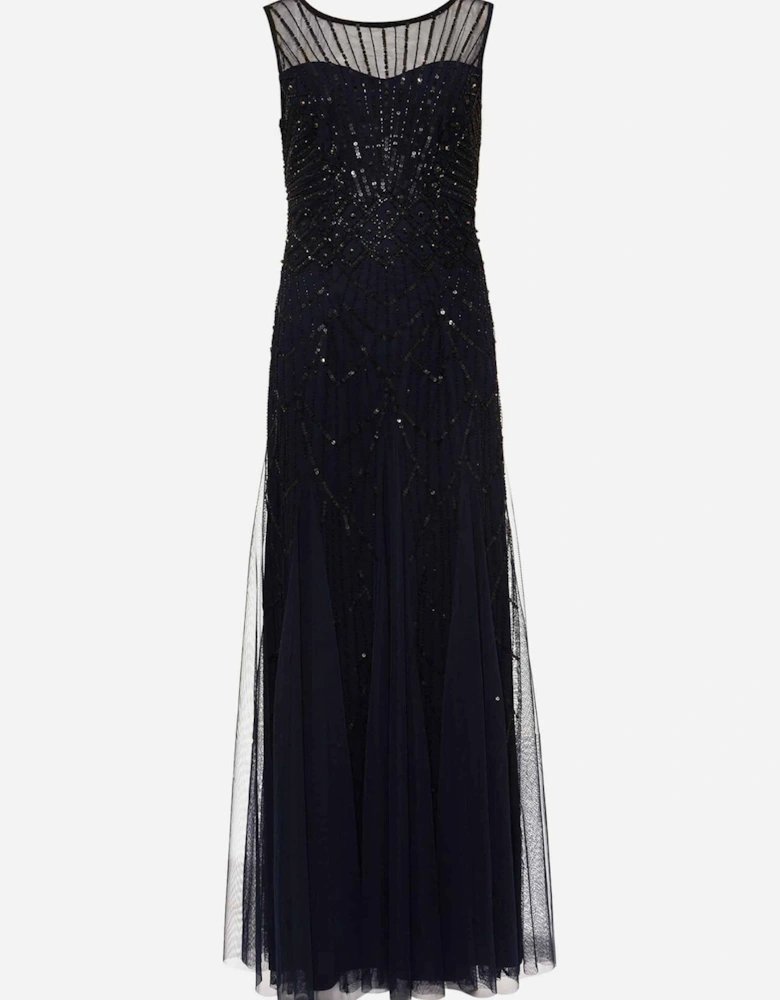 Greta Embellished Tulle Maxi Dress