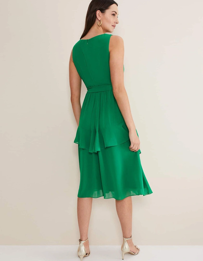 Breesha Green Midaxi Dress