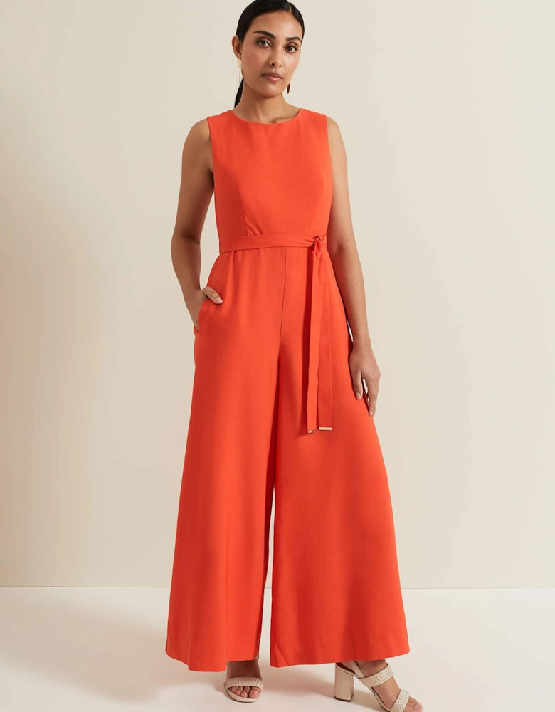 Petite Marta Red Culotte Jumpsuit