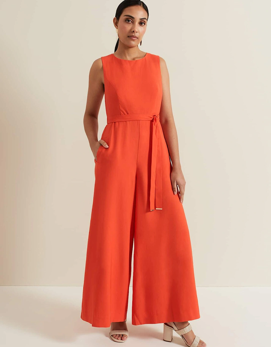 Petite Marta Red Culotte Jumpsuit, 2 of 1