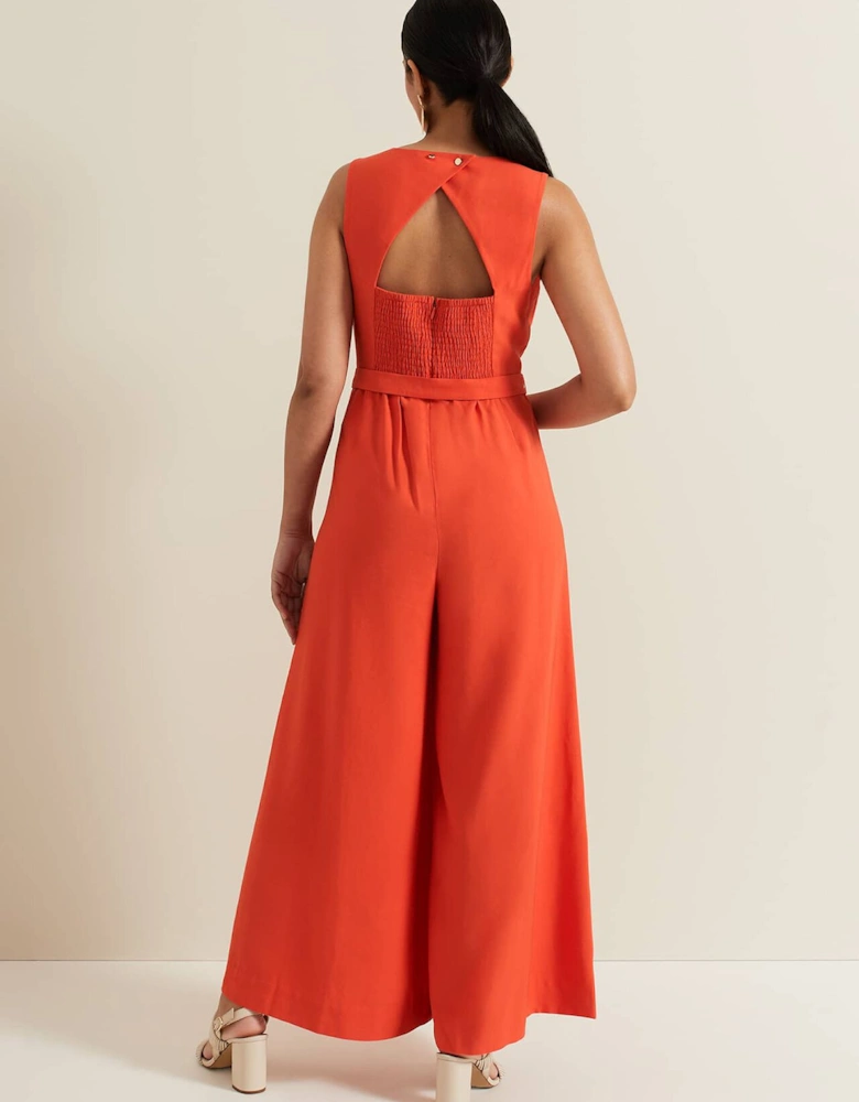 Petite Marta Red Culotte Jumpsuit