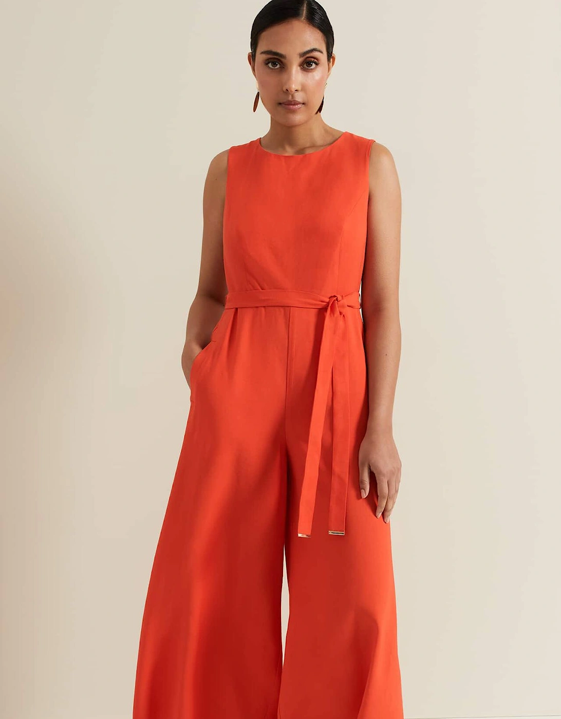 Petite Marta Red Culotte Jumpsuit