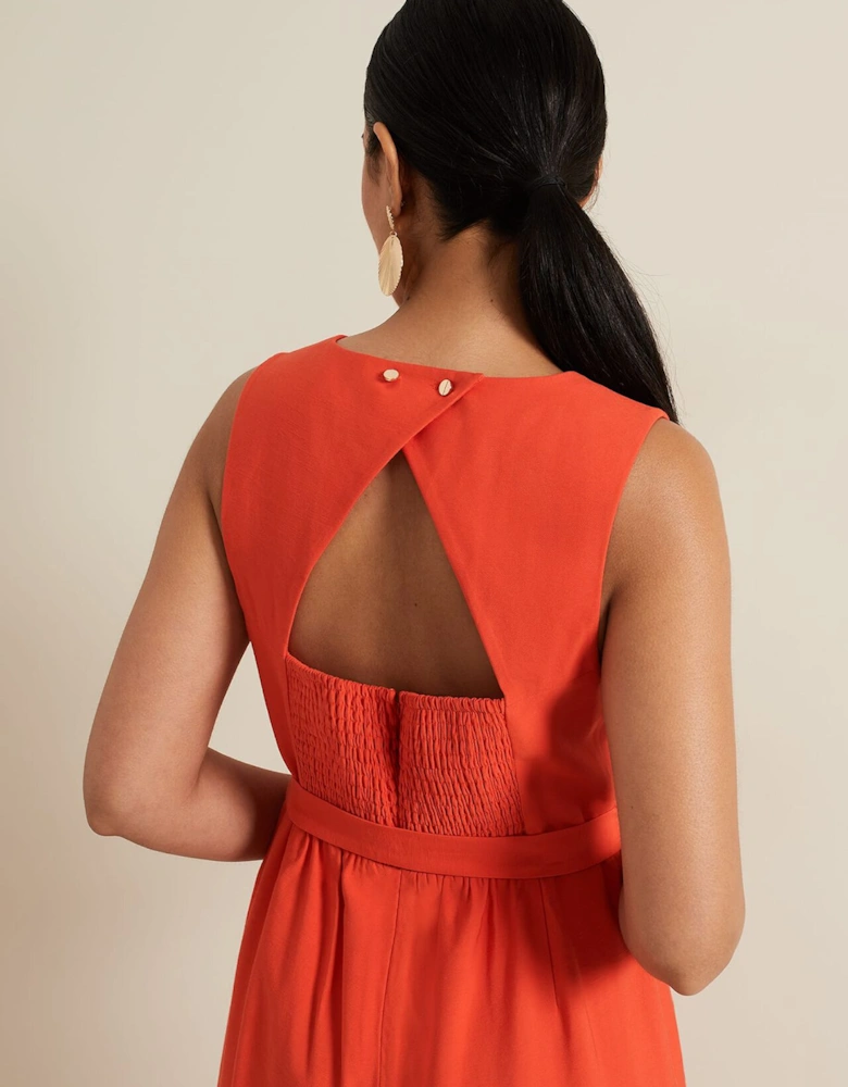Petite Marta Red Culotte Jumpsuit
