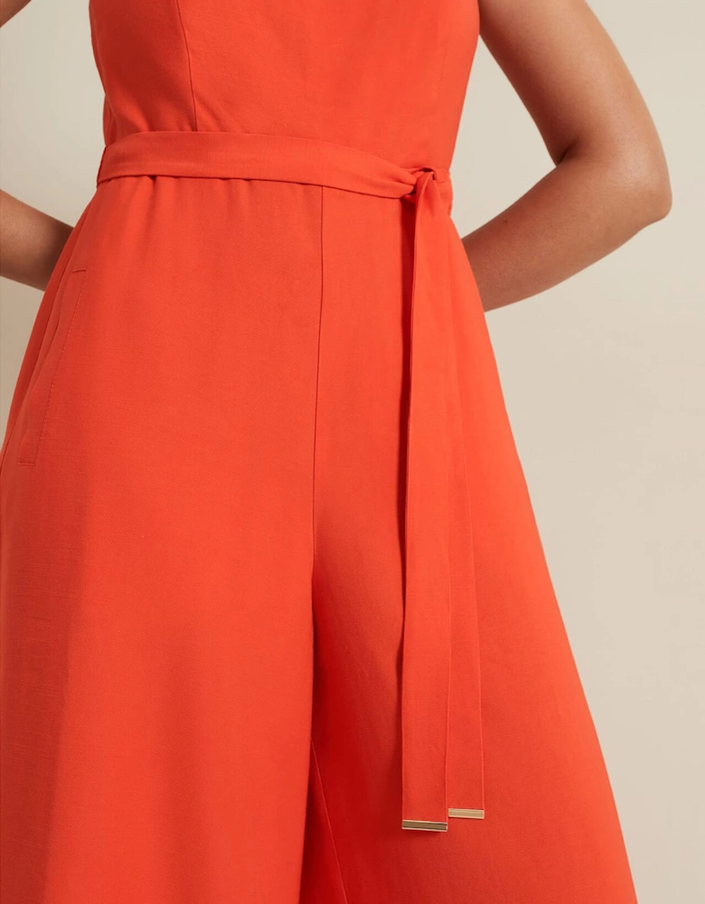 Petite Marta Red Culotte Jumpsuit