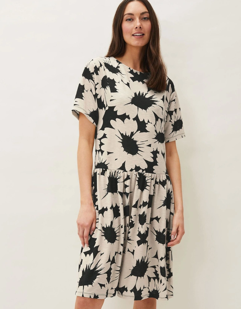 Daisy Print Swing Dress