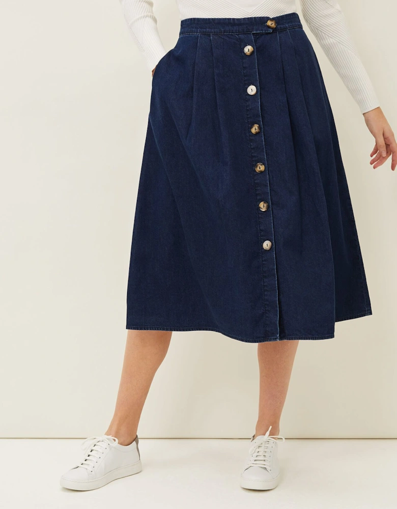 Lusia A - Line Denim Skirt