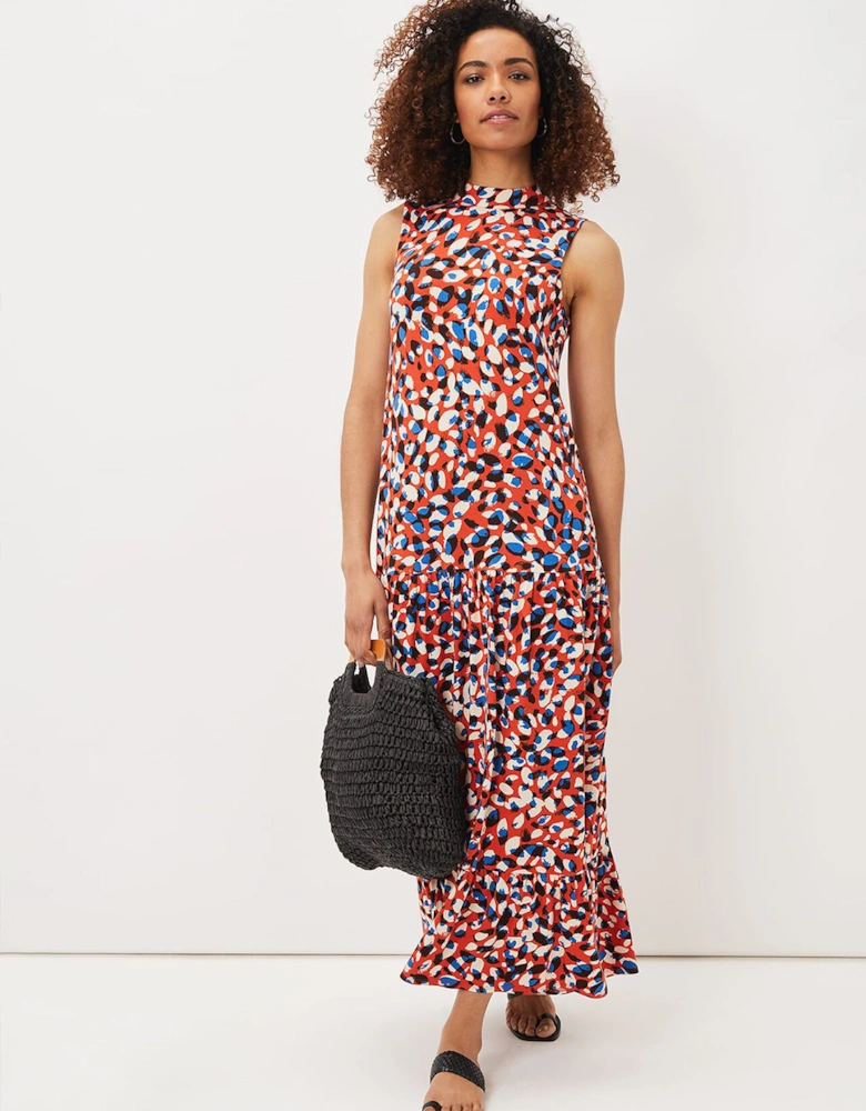 Kamilla High Neck Printed Maxi Dress