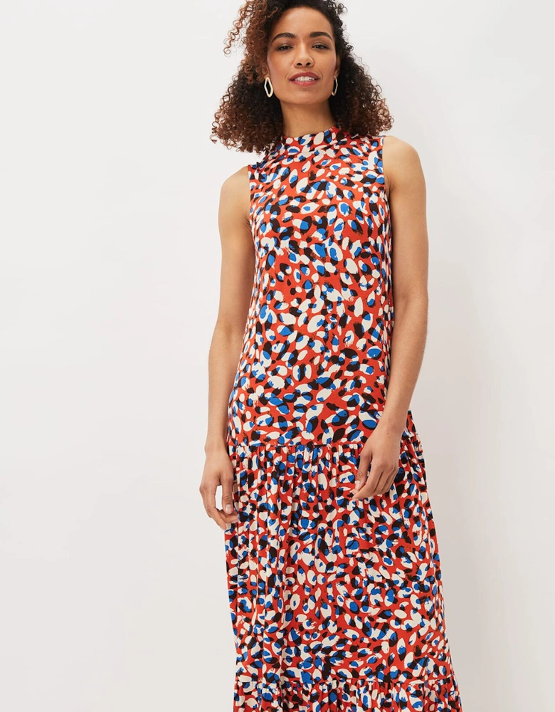 Kamilla High Neck Printed Maxi Dress