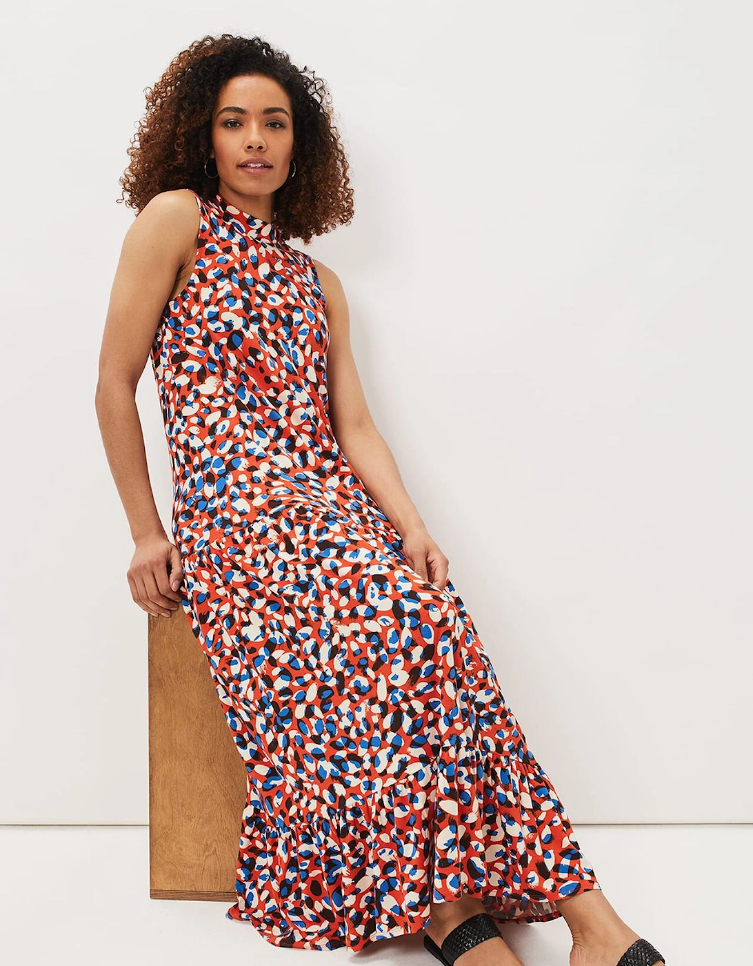 Kamilla High Neck Printed Maxi Dress