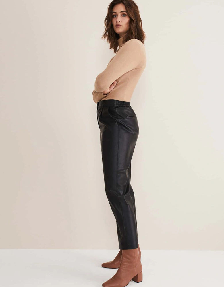 Rya Pleather Straight Leg Trouser