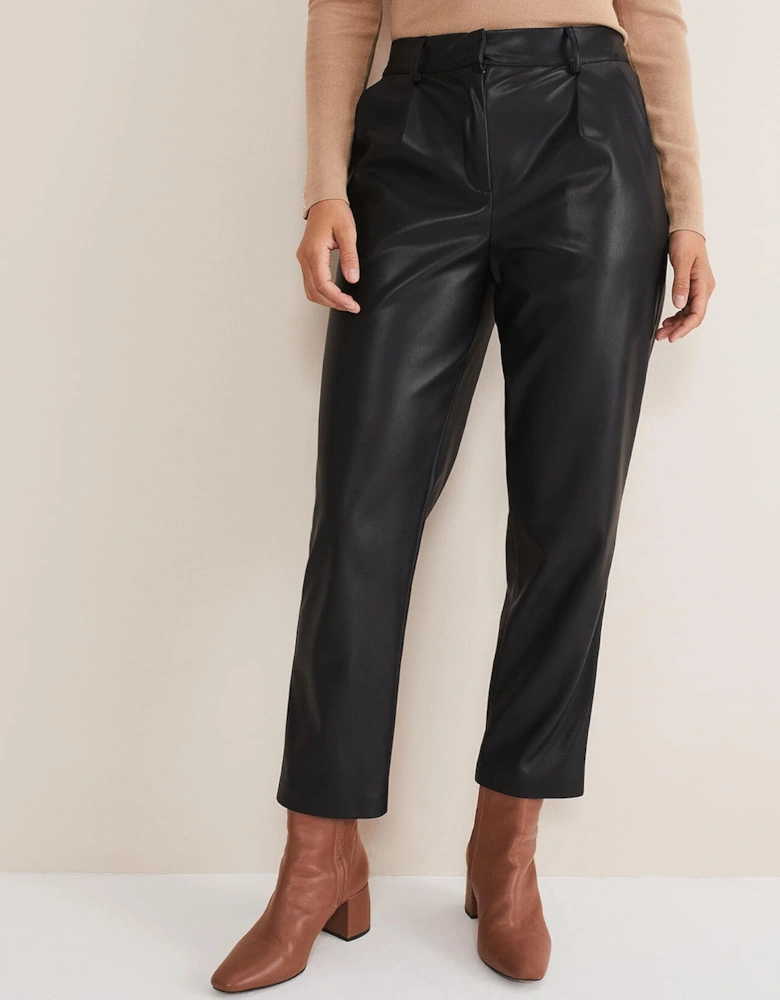 Rya Pleather Straight Leg Trouser