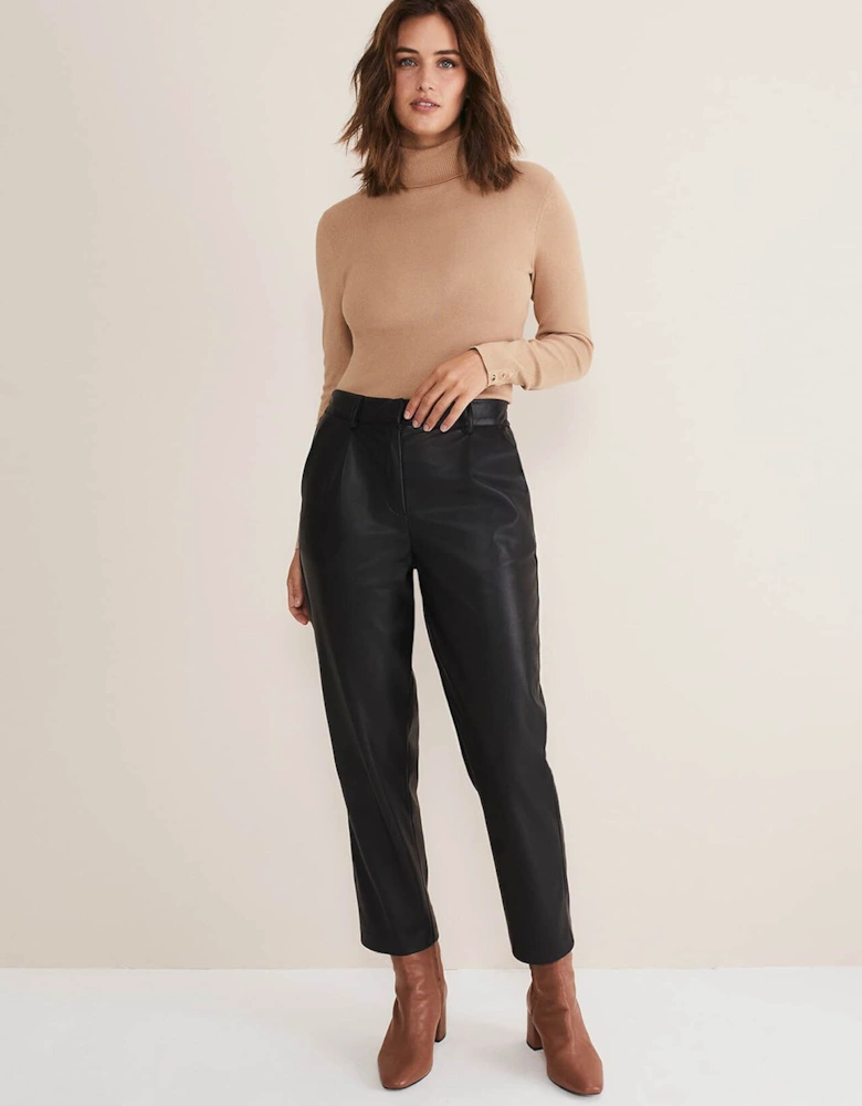 Rya Pleather Straight Leg Trouser