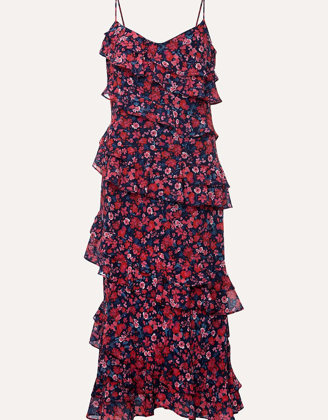 Ballie Floral Ruffled Midi Dress