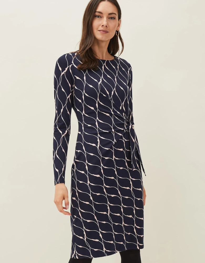 Ally Abstract Print Dress