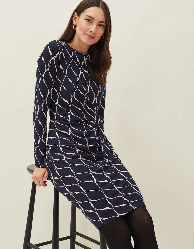 Ally Abstract Print Dress