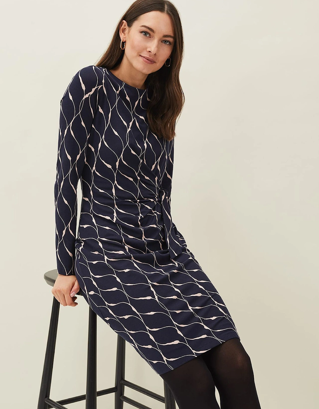 Ally Abstract Print Dress