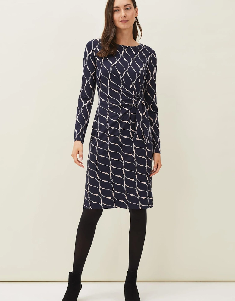 Ally Abstract Print Dress