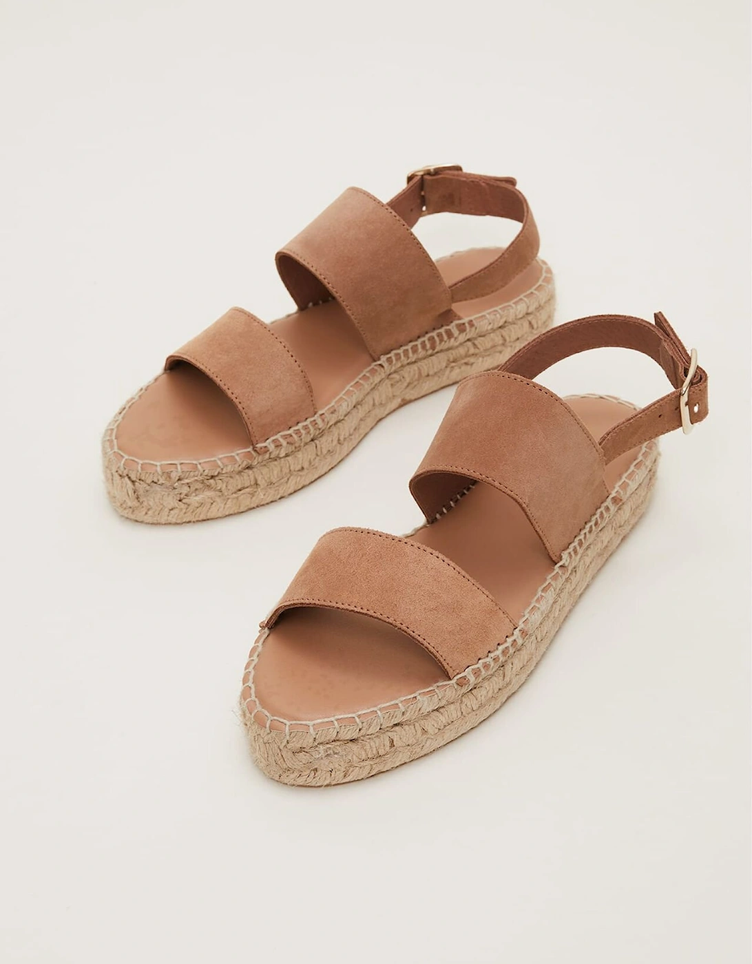 Brown Suede Chunky Sandals