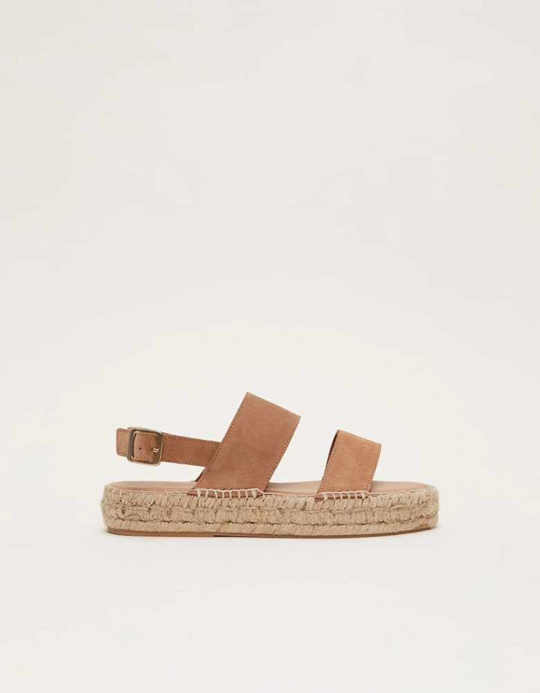 Brown Suede Chunky Sandals