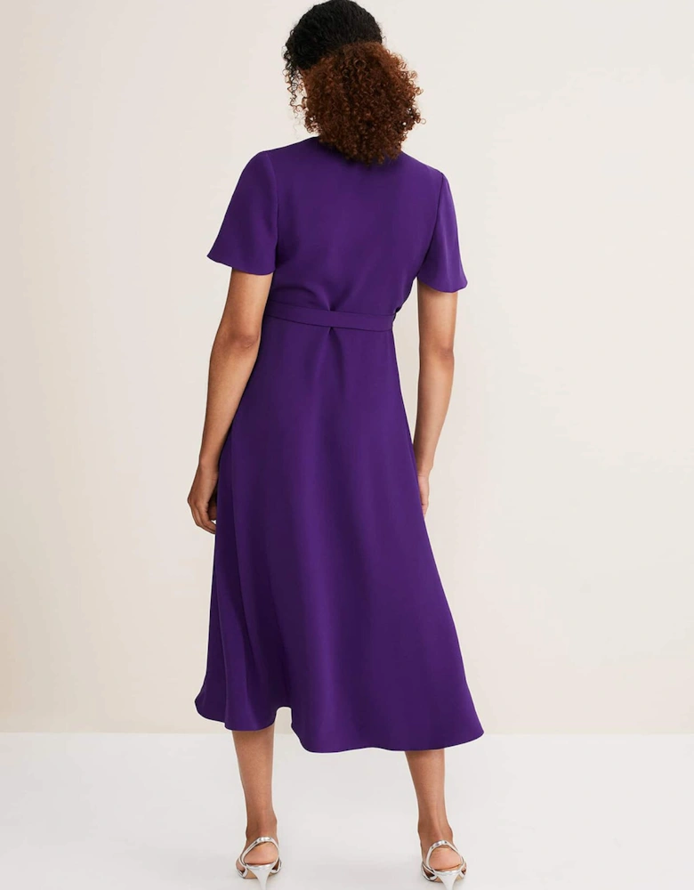 Julissa Ruffle Wrap Midi Dress