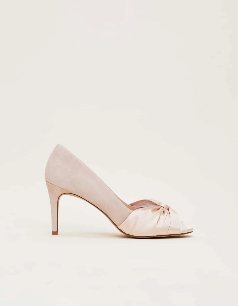 Satin Twist Peeptoe Shoe