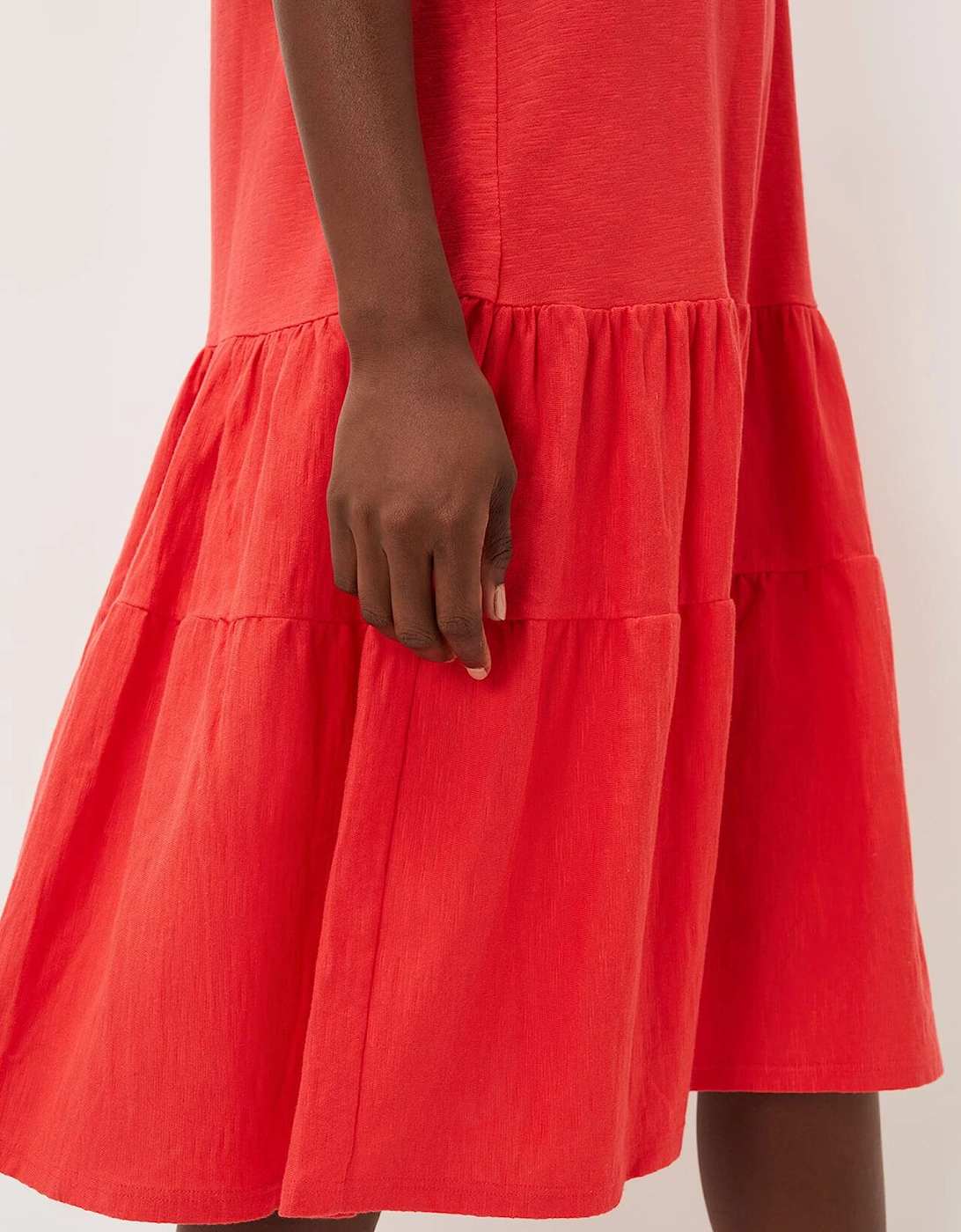 Elizebeth Cotton Tiered Midi Dress