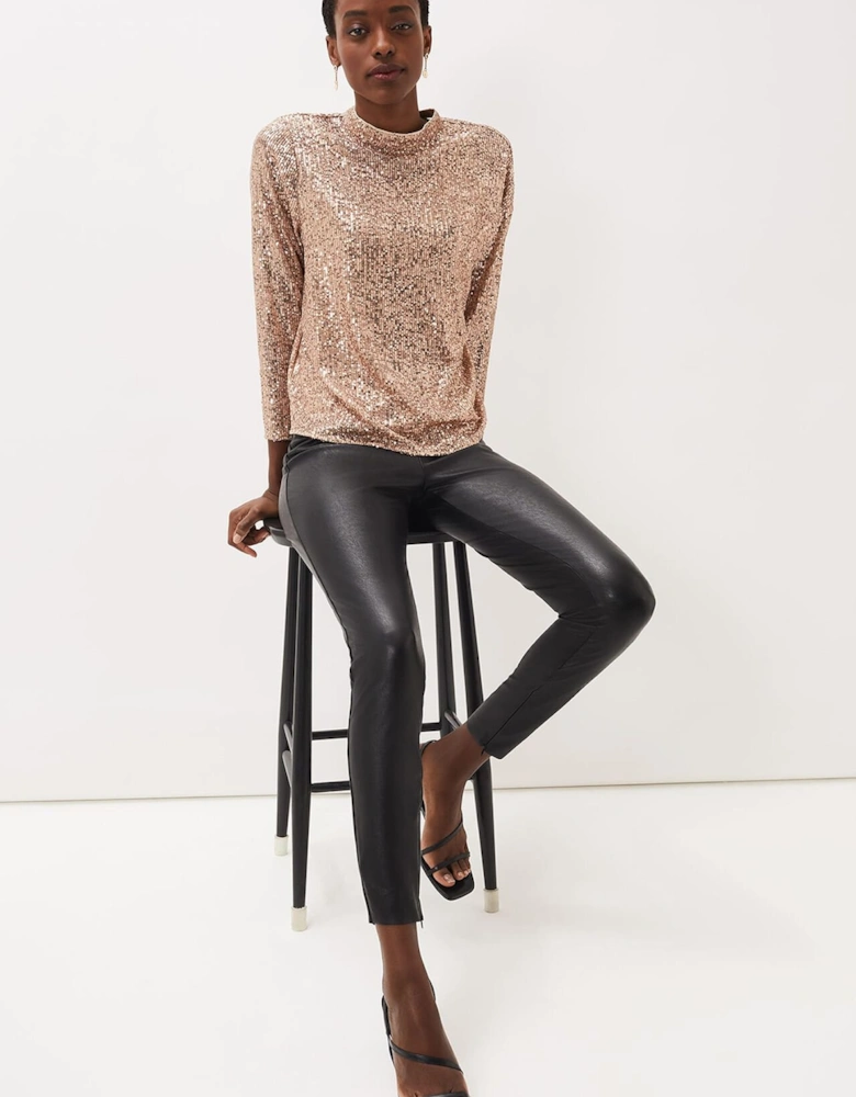 Amina Faux Leather Jegging