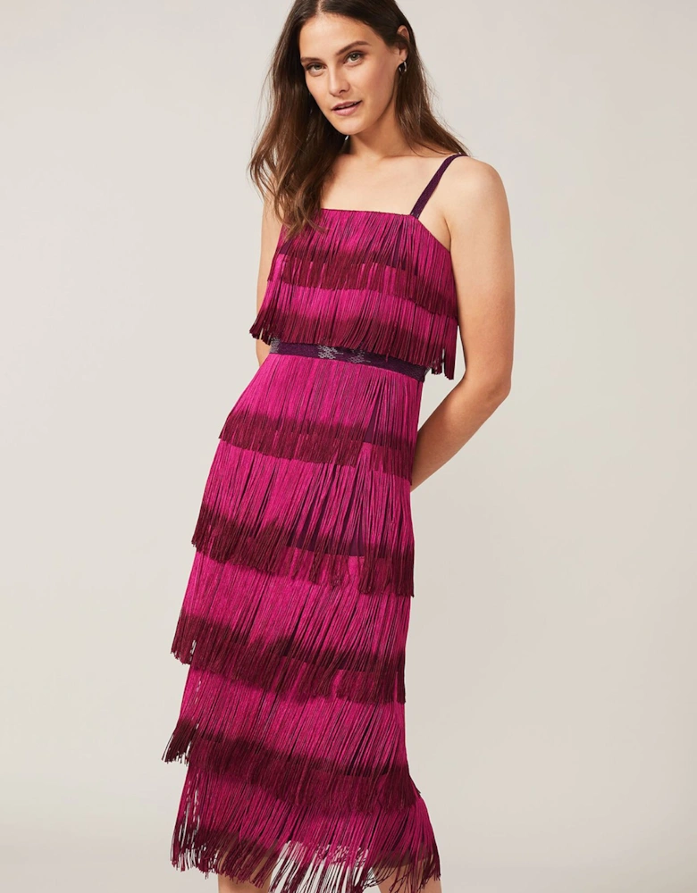 Katalina Dip Dye Fringe Dress