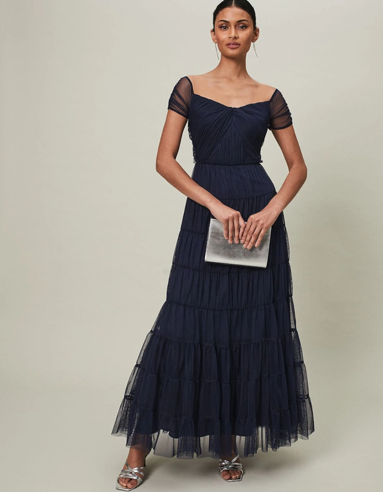 Layla Tulle Tiered Maxi Dress