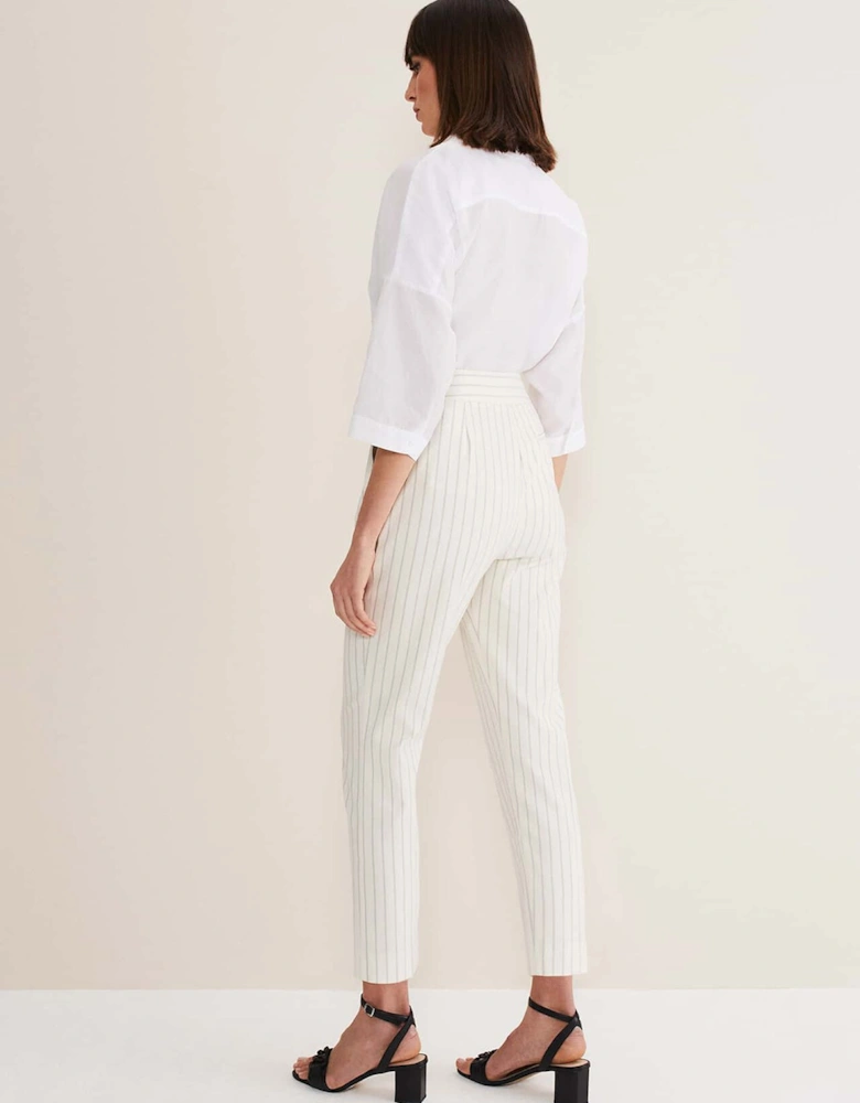 Ariella Pinstripe Straight Leg Trousers