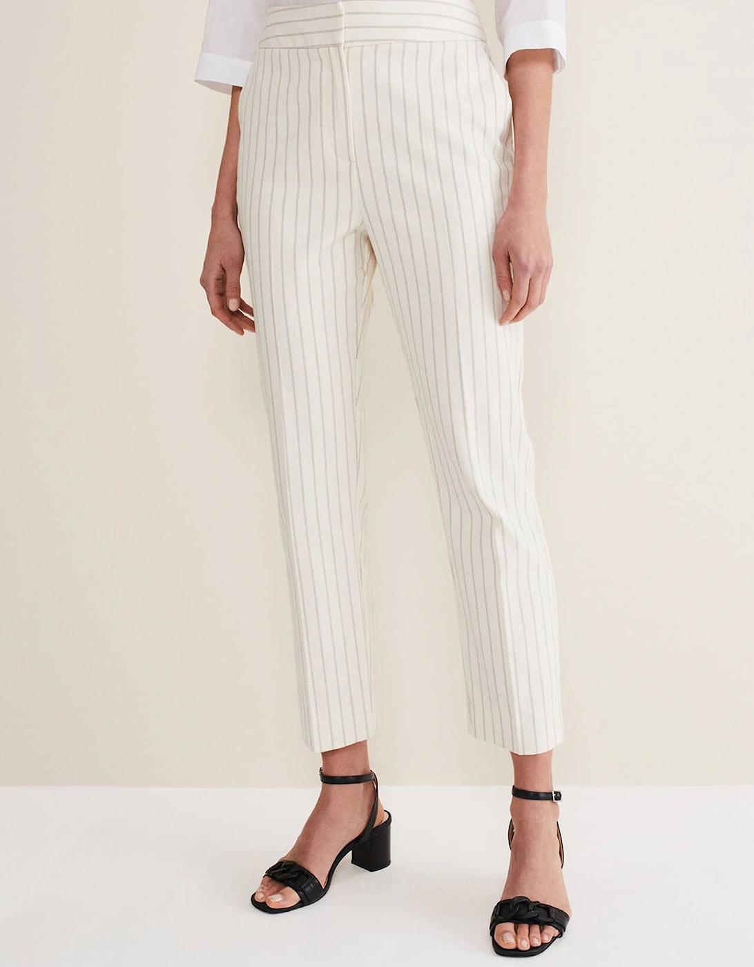 Ariella Pinstripe Straight Leg Trousers