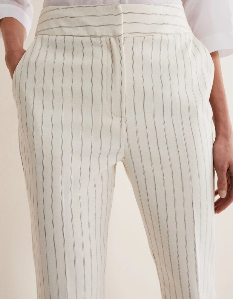 Ariella Pinstripe Straight Leg Trousers