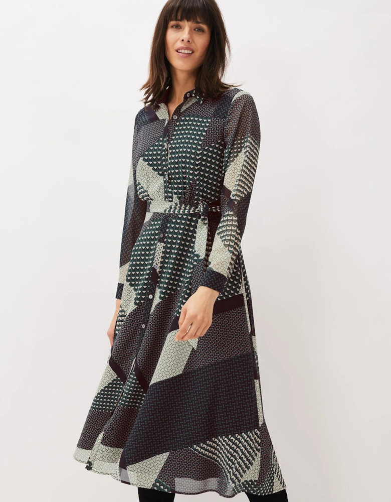 Alaina Print Shirt Dress