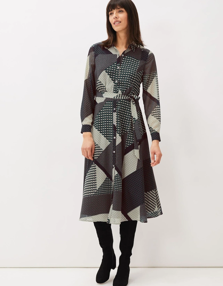 Alaina Print Shirt Dress